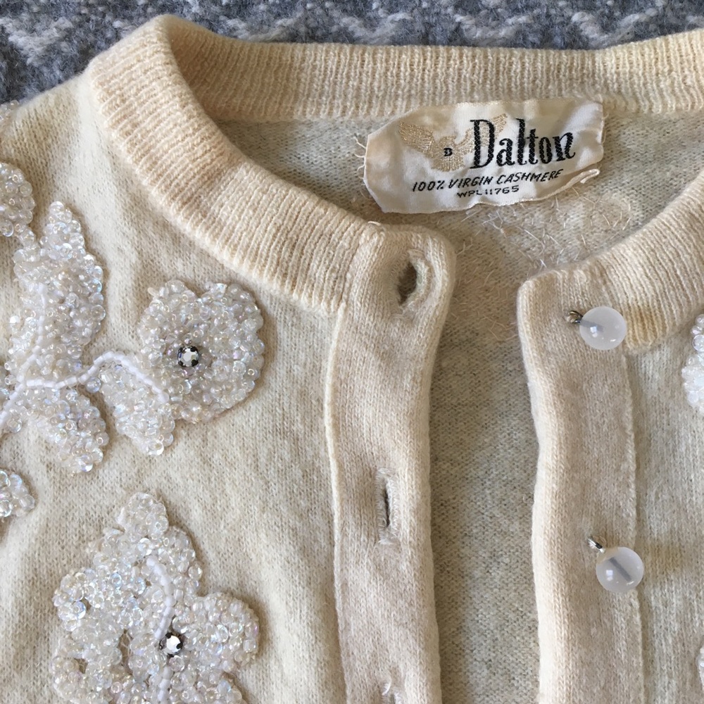 Vintage 100% cashmere cardigan sweater